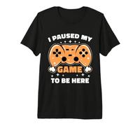 Pausé mi Juego para Estar aquí Turquía Acción de Gracias Gamer Boys Camiseta Premium