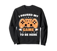 Pausé mi Juego para Estar aquí Turquía Acción de Gracias Gamer Boys Sudadera