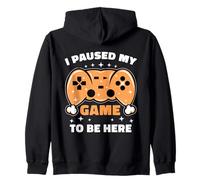Pausé mi Juego para Estar aquí Turquía Acción de Gracias Gamer Boys Sudadera con Capucha