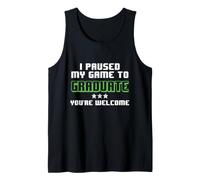 Pause Mi Juego para Graduarme Graduado De Kindergarten Primer Grado Camiseta sin Mangas