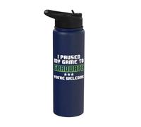 Pause Mi Juego Para Graduarme Graduado De Kindergarten Primer Grado Stainless Steel Insulated Water Bottle
