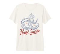 Pause Sucrée Café Paris Croissant Delight Camiseta Premium