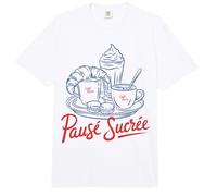 Pause Sucrée Café Paris Croissant Delight Comfort Colors Adult Heavyweight T-Shirt