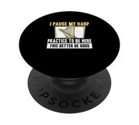 Pauso Mi Práctica De Arpa para Estar Aquí Arpa Guay Arpista PopSockets PopGrip Adhesivo