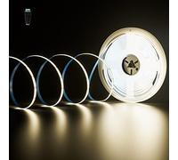PAUTIX Tira de LED COB 10m Blanco Natural 4000K,4800LEDs Tira de LED COB 24V Cinta LED,Flexible Tira de luz LED COB CRI90+ para Proyecto de iluminación de Bricolaje(Fuente de alimentación no incluida)