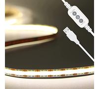 PAUTIX USB LED Tira de luces blancas 2m,640LED atenuador luz de fondo de TV 4000K,cinta de luz flexible de 5V para gabinete,dormitorio,iluminaci