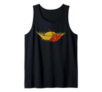 Pava Jibaro puertorriqueña con Vibrante Flor Maga Camiseta sin Mangas