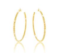 PAVEL'S aros grandes pendientes ELEGANCE aros de 60 mm y 18k de oro con enchufes enchapados con joyero y certificado de autenticidad