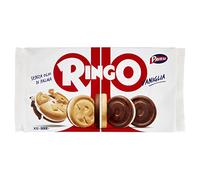 Pavesi Snack Ringo Vainilla Formato Familia, Galletas Rellenas con Crema de Vainilla, Snack Dulce para Merienda o Pausa Studio, Paquete de 330 g