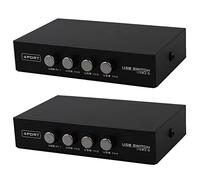 Pavewood 2 x más mini 4 puertos USB impresora escáner compartir compartir compartir interruptor divisor caja hub