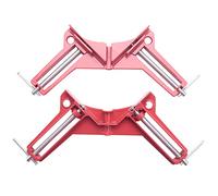 Pavewood Abrazaderas de esquina de 3 pulgadas, 2 abrazaderas de ángulo recto de 90 grados para trabajar madera, metal, bricolaje, vidrio, marco de fotos, agarre rápido, ligero