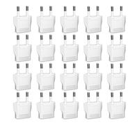 Pavewood Adaptador de Enchufe Europeo, Adaptador de Enchufe de 20 Piezas de EE. UU. una Europa, Adaptador de Enchufe Europeo de Viaje Tipo C, Convertidor Corriente Europeo Enchufe de la UE