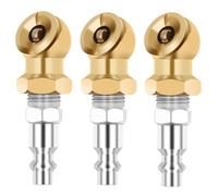 Pavewood Portabrocas de aire portátil de 1/4 pulgadas con bola de latón cerrada para inflador, accesorios de compresor, paquete de 3