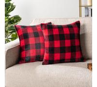 Pavilia Checker Plaid Throw Cubras de almohada de 20x20 de 2 fundas decorativas de almohada para la cama Sof Sof Boho Decoracin de acento Esttico