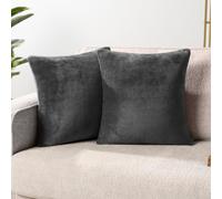 Pavilia Cubiertas de almohada de tiros gris oscuro 18x18 de 2 cajas de almohadas decorativas para la cama sof sof boho amortiguacin de decorac