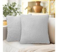 Pavilia esponjosa cubierta de almohada gris claro de almohada acento decorativo fundas de almohada para la cama sof soft faux faux coushion cubierta