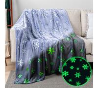 Pavilia Glow in the Dark Blue Snownake Gift para nias Manta de juguete para nias por 1 2 3 4 5 6 7 8 9 Manja de regalo de lana suave de lana su