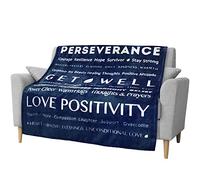 PAVILIA Manta curativa, manta de regalo Get Well Soon para mujeres y hombres, regalo inspirador de abrazos cálidos, manta de forro polar suave con energía positiva, comodidad, amor por la recuperación