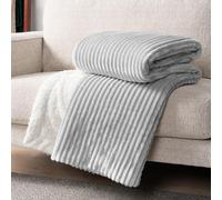 PAVILIA Manta de forro polar Sherpa gris claro para sof , manta de felpa suave y esponjosa, manta de franela Sherpa para cama, c lida manta de in