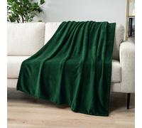 PAVILIA Manta de forro polar verde esmeralda para sofá, manta de franela súper suave y mullida para sofá, manta de cama de microfibra de felpa de lujo, manta de regalo de terciopelo decorativa para el