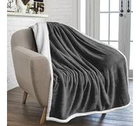 Pavilia - Manta de sherpa de alta calidad, suave, acogedora, microfibra ligera, reversible, para todas las estaciones, para el sofá o la cama
