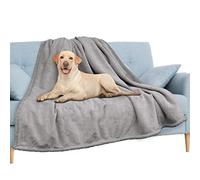 PAVILIA Manta Impermeable para sofá, Manta Impermeable para Perros Grandes, Cachorros, Gatos, Protector de Manta para Mascotas, Manta de Felpa Suave y cálida, Manta de Sherpa, Gris Claro, 60 x 80