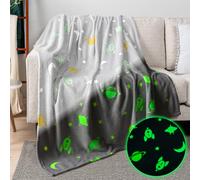 PAVILIA Manta que brilla en la oscuridad, regalo de nave espacial para ni as y ni os, manta de juguete para ni os de 1, 2, 3, 4, 5, 6, 7, 8, 9 y