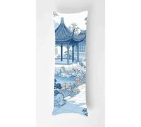 Pavilion Body Pillow Case Cover 35x100cm, Long Backrest Cushion Pillow Protector with Zipper, Decorative Bedding Pillowcase, Soft Body Pillow Cover for Couch Bedroom Garden