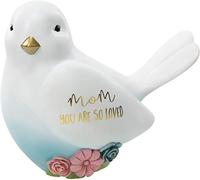 Pavilion Gift Company 3.5 Inch Ombre & Gold Bird Figurine Mom You Are So Loved-Figura Decorativa de pájaro de Resina Dorada Pulgadas, Blanco, 3,5"/8,9 cm