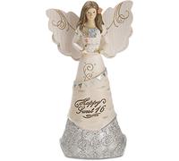 Pavilion Gift Company 82413 Elements Angels-Birthday Blessings May Today'S Wishes Bring You Beautiful Tomorrows, Figura de ángel de 6 Pulgadas, Resina, Beige