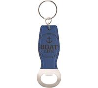 Pavilion Gift company Boat Life-Navy Blue Key Chain Bottle Opener Llavero abrebotellas, Azul