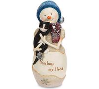 Pavilion Gift company la Birchhearts You Hug mi corazón Figura de muñeco de Peluche Gato, 5 ", Color Blanco