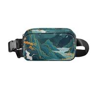 Pavilions Landscapes and Cranes - Riñonera de moda para mujeres y hombres, impermeable, con correa ajustable para ciclismo, senderismo, gimnasio, Pabellones, paisajes y grúas, talla única