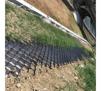 Pavimentador de rejilla de grava de plástico para calzadas y jardines, diseño de panal de abeja, 1-10 m, tapete estabilizador de suelo negro, solución de paisajismo para caminos de césped y pasillos.