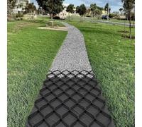 Pavimentadores de panal de abeja resistentes para pasillos, entradas, estacionamientos y techos, paneles estabilizadores de suelo de polietileno y grava cortables de 3 x 7 m