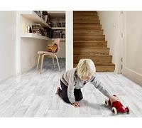 Pavimento de PVC en madera blanca veteada, Corte (2m de ancho, 6m de largo)
