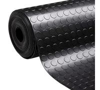 Pavimentos Arquiservi - Suelo en Goma Círculos en Rollo 1x10m (10m²) - Grosor 3mm - Color Negro - Suelo Industrial - Resistente para talleres, garajes y comercios - Alto tránsito