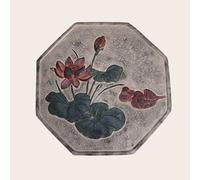 Pavimentos de resina con estampado floral for parterres, pasarelas y estanques, decoración paisajística for exteriores e interiores(Lotus,3PCS)