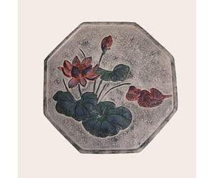 Pavimentos de resina con estampado floral for parterres, pasarelas y estanques, decoración paisajística for exteriores e interiores(Lotus,3PCS)