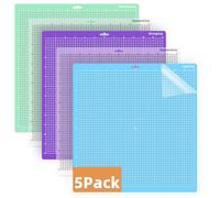 Pavlleen Tapete de corte paraAdhesivas Maker/Explore/Air, Set de 5 Base Alfombrillas de Corte, 30,5 x 30,5 cm, StandardGrip, LightGrip, StrongGrip