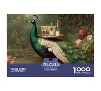 Pavo 1000 Piezas Rompecabezas Clásico Actividades Familiares Jigsaw Desafíos Difíciles para Regalo 52x38cm/1000pcs