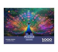 Pavo 1000 Piezas Rompecabezas Clásicos Y Niños A Partir De 12 Años Puzzle Inteligencia Juguete Regalo Creativo para La Relajación Desafíos Extra Divertidos EduGatoivo para Niños Y Adul