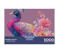 Pavo 1000 Piezas Rompecabezas Colorido Actividades Familiares Jigsaw Desafíos Difíciles para Adultos 38x26cm/1000pcs