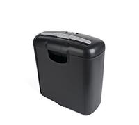 Pavo 8008506 Premium - Destructora de papel (hasta 6 hojas, corte en tiras, kreditk tipo de trituradora Incluye Papelera, 10 L, color negro