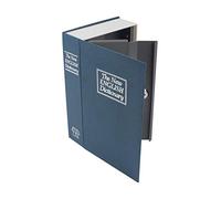 Pavo 8032105 - Caja fuerte con forma de libro (23,5 x 15,5 x 5,5 cm), color negro y azul