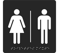Pavo 8055951 hombres Türschild WC y mujeres con Braille, 150 x 150 x 2 mm