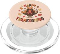 Pavo Arco Sosteniendo Pastel y Hielo Café Acción de Gracias Hoja de otoño PopSockets PopGrip para MagSafe