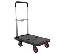 Pavo - Carro Plataforma Plegable, Carrito Ligero de Aluminio con Ruedas Antideslizantes y Capacidad de 137 kg - 8055890