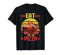 Pavo Comer Pizza Acción de Gracias Divertida Cena Italiana Peregrina Camiseta