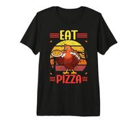 Pavo Comer Pizza Acción de Gracias Divertida Cena Italiana Peregrina Camiseta Premium